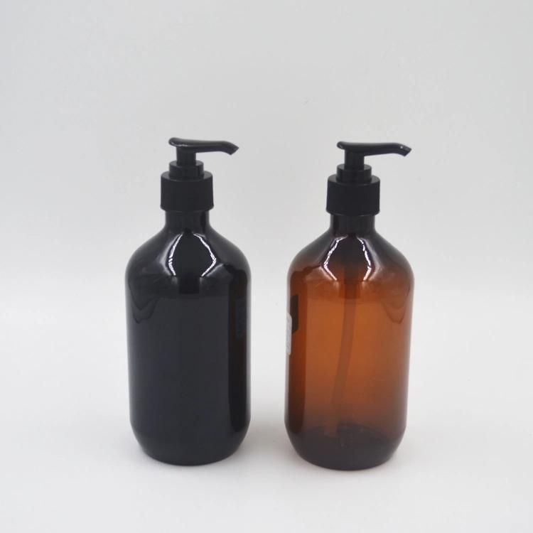 Manufacturer Amber Gray Green 500ml Transparent Empty Pet Plastic Shampoo Bottle with Lition Pump