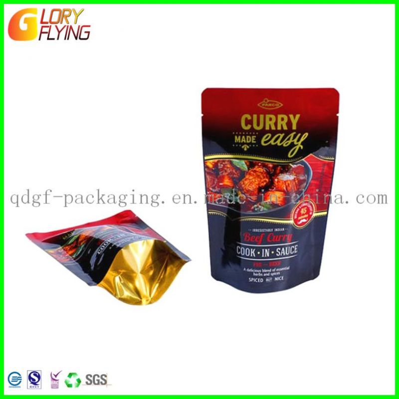 Stand up Plastic Food Bag for Packing Sauce with Gravure Printing