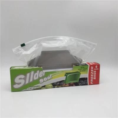 Custom LDPE Slider Zipper Bags Ziplock Slider Plastic Freezer Bag for Fruits