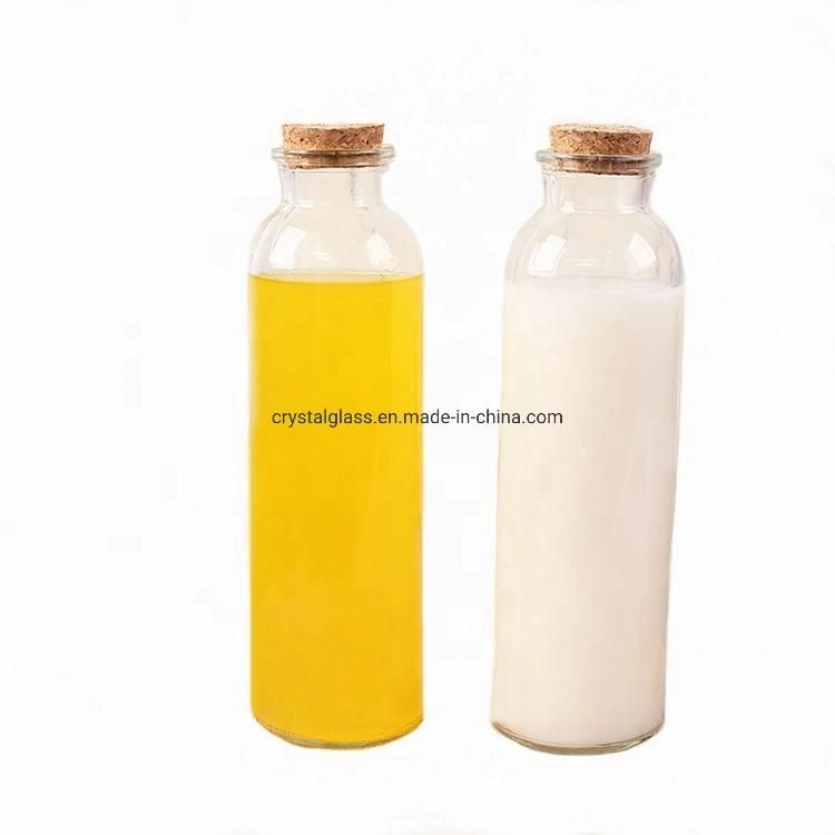 Cone Shape Juice Glass Bottle with Lid 250ml 330ml