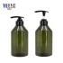 OEM 500ml Dark Green Cosmetic Shampoo Lotion Plastic Bottle