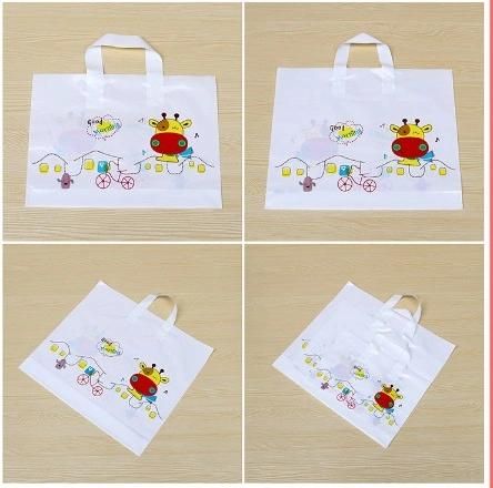 Customized Gift Hand Bag Apparel Garment Box Paper Colorfull Printed Ribbon Plastic Handbag