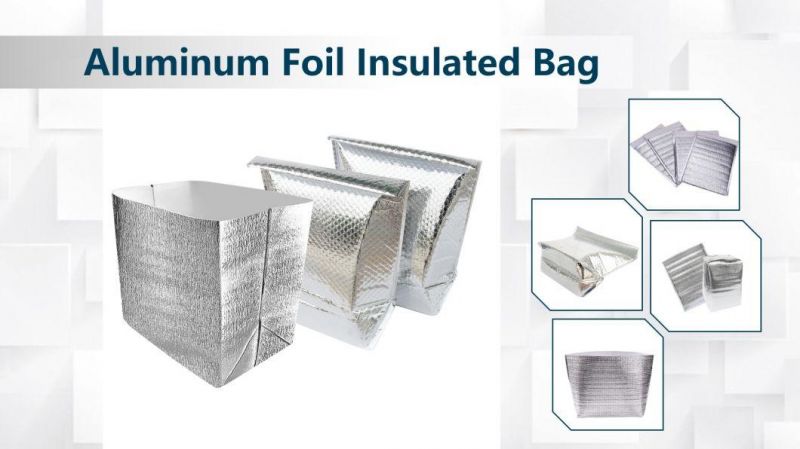 Aluminium Foil Insulated Bag Thermal Insulation Bags for Transportation Food Delivery Keeping Cooler or Warm Multi Size