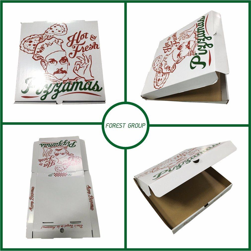 White Hot Fresh Corrugated Paper Pizza Packaging Box