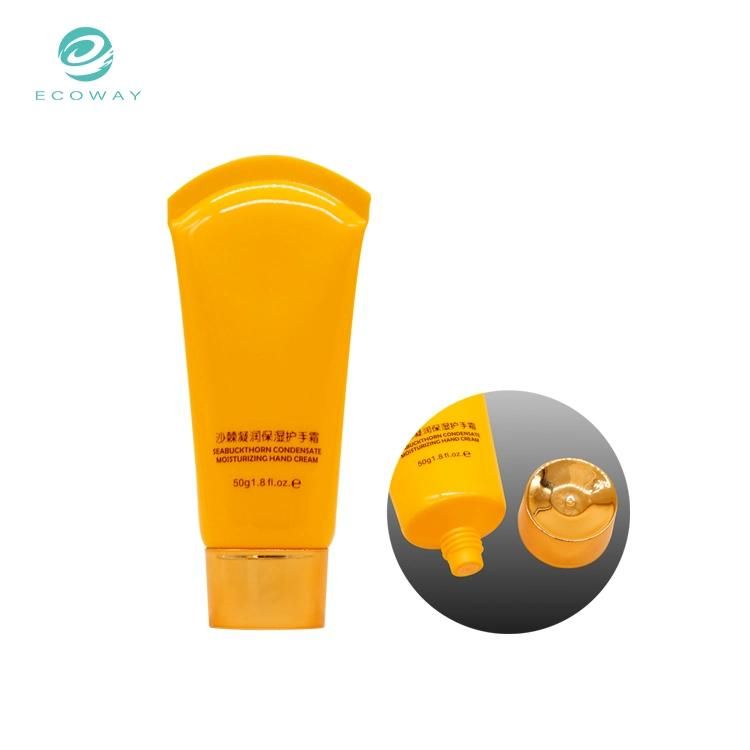 Wholesale Aluminum Collapsible Tube Packaging Hand Cream Tube with Gold Plating Cap