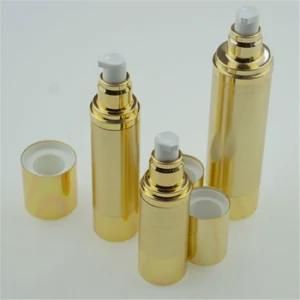 Plastic Airless Bottle with Lid as Vacuum Plastic Cosmetic Bottle with Pump