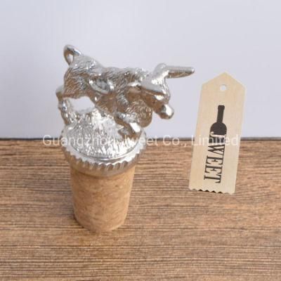 Custom Silver Metal Liquor Bottle Stopper