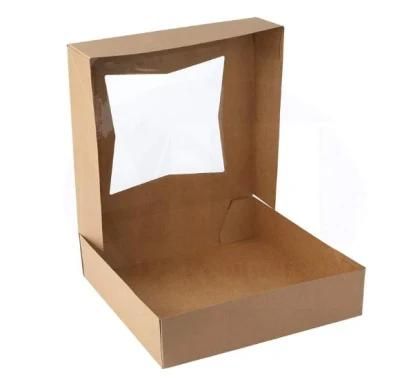 White Auto-Popup Pie Box Small Cake Box with Window