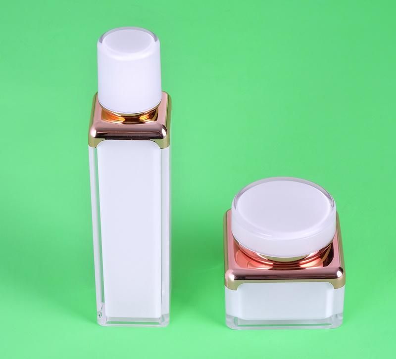 Popular Unique Luxury 50ml Cosmetic Round Empty Acrylic Lotion Bottle