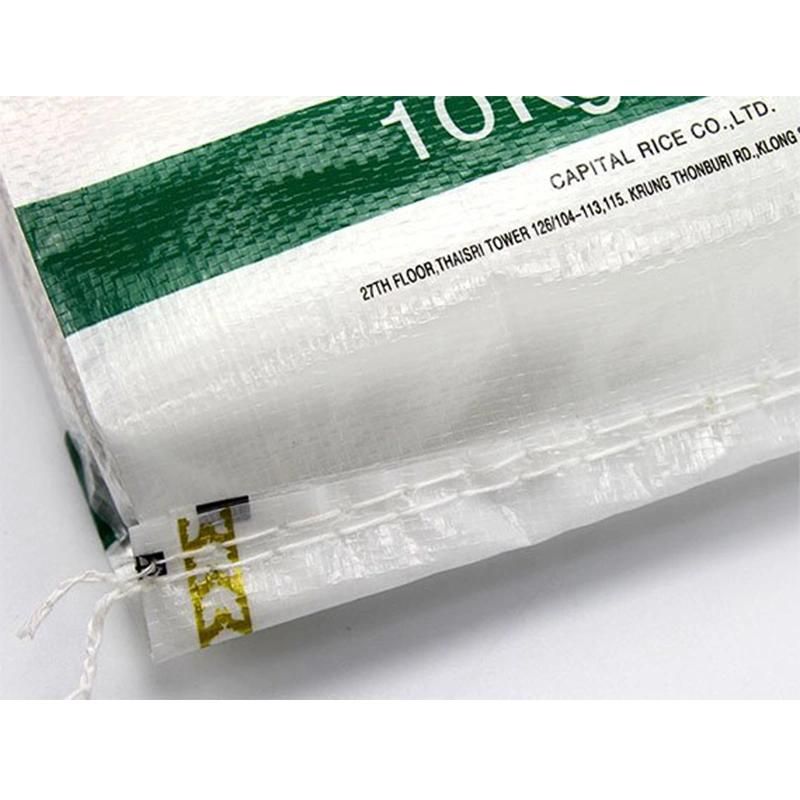 10kg Rice Industrial PP Woven Packaging Bag with Plastic Handle