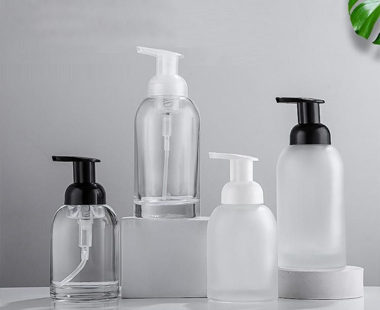 Empty Hand Wash Soap Foam Dispenser Shampoo Glass Bottles with Foam Pump for Hand Sanitizer