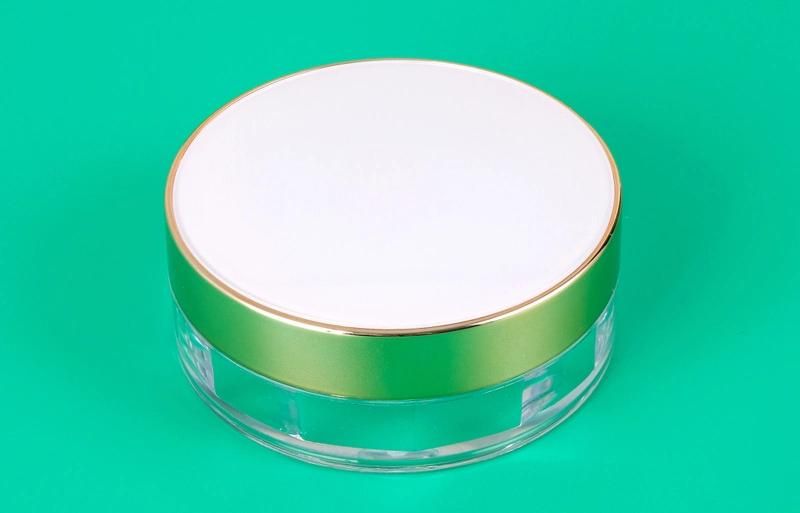 Wholesale Customized Makeup Packaging Round Plastic Empty Loose Powder Jar Cosmetic Case