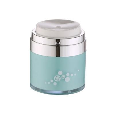 30g 50g Double Chamber Plastic Jar Skincare Cream Jar Round Shape Customized Color Bottle