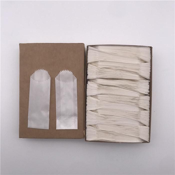 18X76mm White Moisture Resistant Glassine Wax Paper Bag for Food Packaging