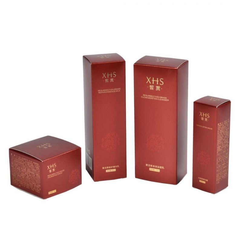 Cosmetic Perfume Cream Boxes Shipping Folding Carton Box Ring Box Boxing Products Cardboard Package Paper Matt Spot UV Coating Paper Package Ivory Paper Box