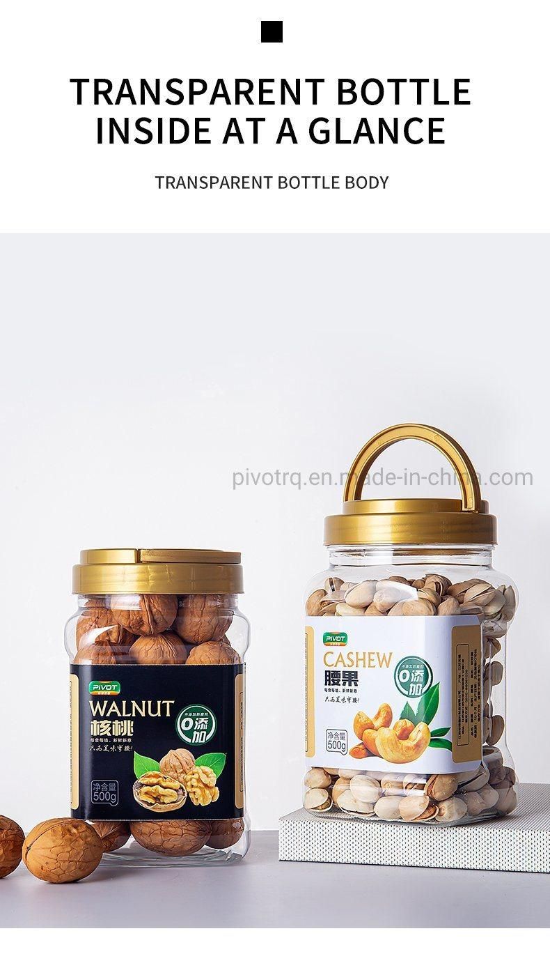 1170ml Square Bottle Food Plastic Container Pet Plastic Jar for Cashew Nuts Walnut