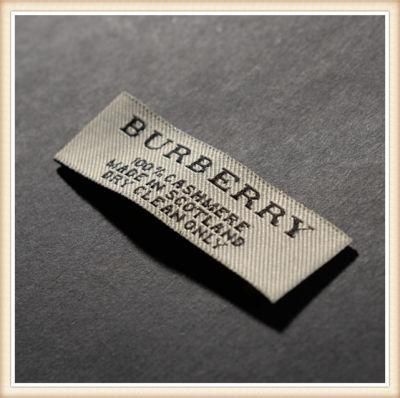 Simple Design Black Shirt Woven Labels with Custom Logo