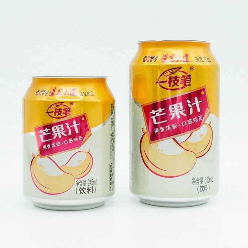 Standard 250ml Cans and Lids for Mango Juice