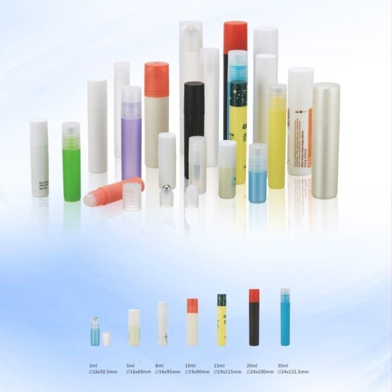 3ml 5ml 8ml 10ml 15ml 20ml 30ml Plastic Roll on Bottle Essential Oil Bottle