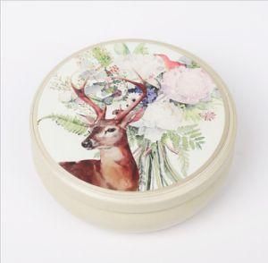 a Tin Box with an Elk Design Gift Wrapped Tin Box