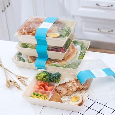 Eco Friendly Disposable Kraft Paper Folded Donuts Cookie Bakery Cupcake Sushi Takeaway Boxes