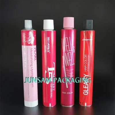 Environmental Packaging Squeeze Aluminum Soft Collapsible Cosmetic Tubes for Hair Colour Dyeing Cream Container