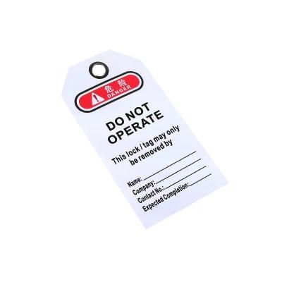 Bd-P02 PVC Plastic Sealed Lockout Tags