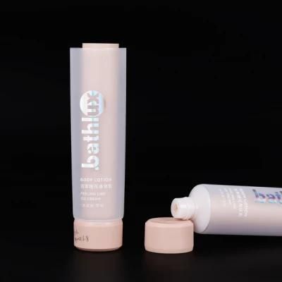 Custom Size Pink with White Color Cosmetic Soft Tube Hair Removal Cream Tube Custom Plastic Hose Tube