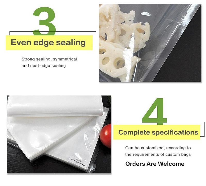 Frozen Foods Transparent Package Vacuum Sealer Bag