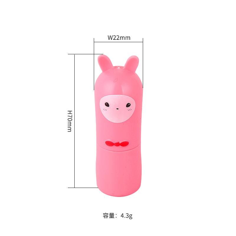 Low MOQ Cheap Cute Pink Empty Lipstick Case Container Rabbit Shaped Lipstick Tube Packaging