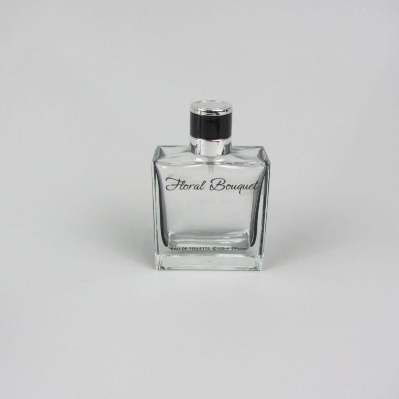 Wholesale Black Cap Luxury Empty Glass Perfume Bottle