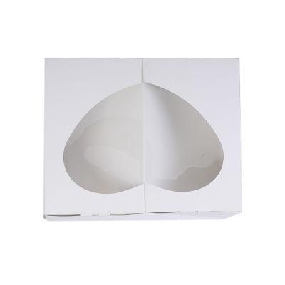 Special Design White Folding Bakery Kraft Drawer Paper Box with Clear Window