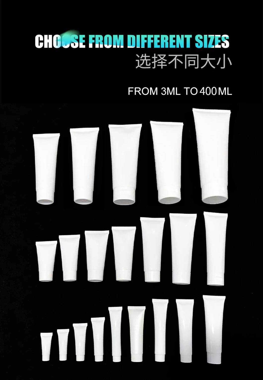 Plastic Soft Tube Transparent White 30ml Cosmetic Facial Cleanser Cream Empty Squeeze Tube Shampoo Lotion Tube