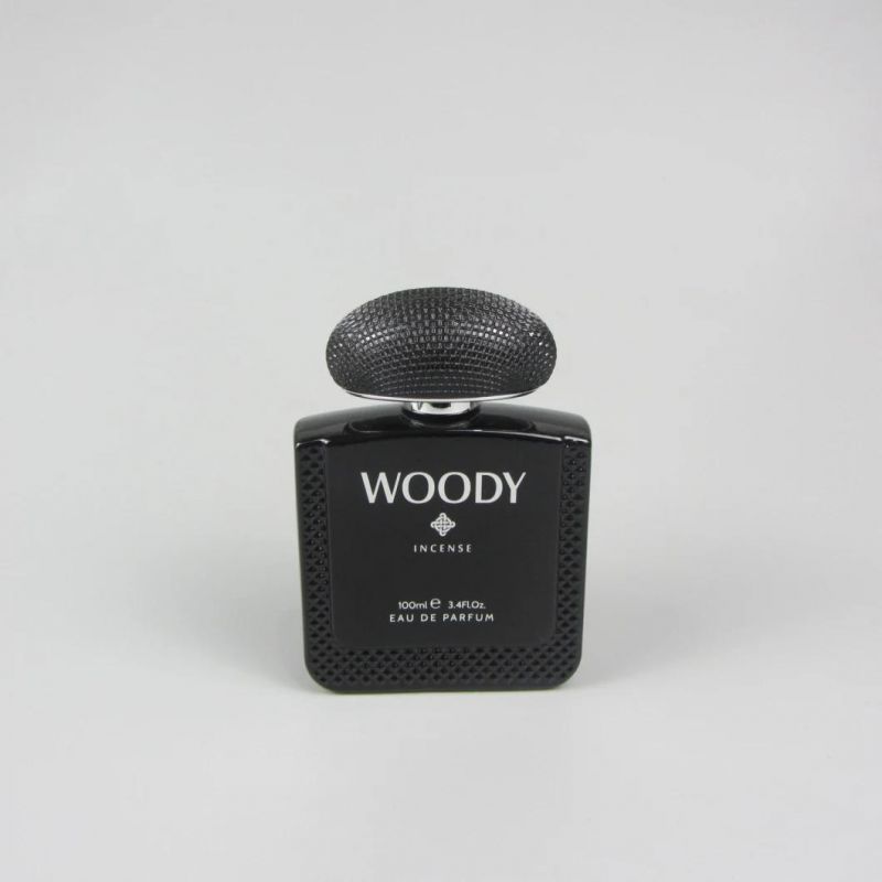 Empty Black Glass Perfume Bottle 100ml with Printing