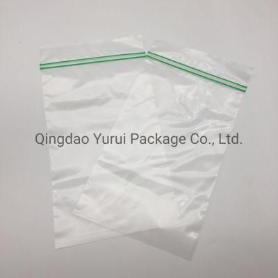 LDPE Custom Packaging Clear Resealable Double Zipper Track LDPE Plastic Transparent Zip Lock Bag