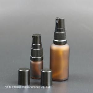 Frosted Amber Glass Oil Bottle with Spray Pump, Dropper Bottle (NBG22A)