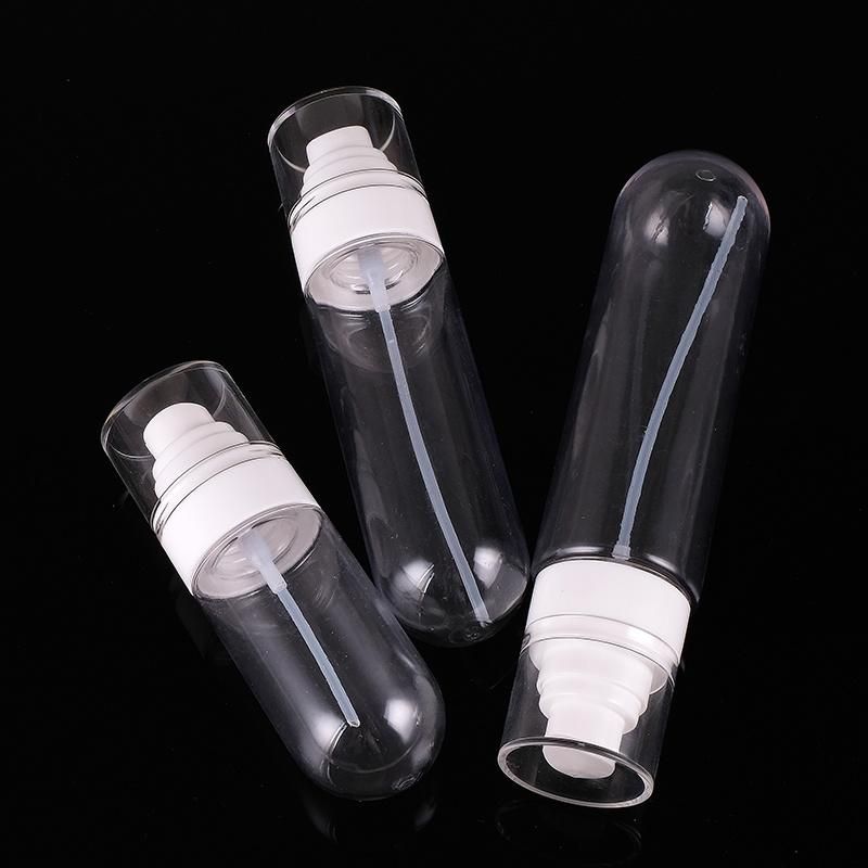 Factory Supply Lotion Bottle Pet Plastic Portable Cosmetic Clear 60ml 90ml 130ml Transparent Plastic Bottle