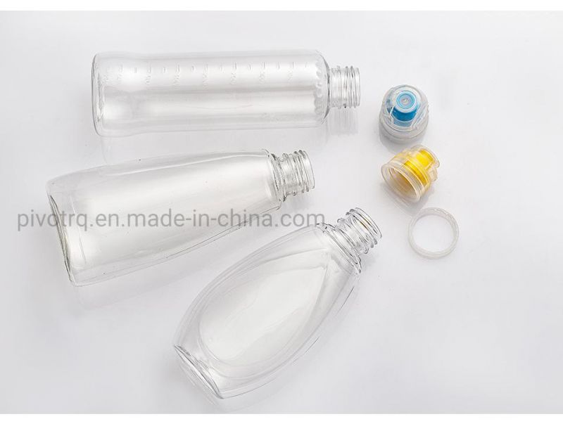 300ml Pet Plastic Portable Squeeze Sharp Spout Honey Jam Juice Clear Empty Bottle