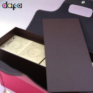 Factory Wholesale Customized Leather Double-Deck Moon Cake Box Df864