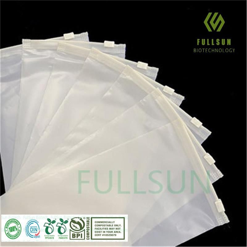 Biodegradable Clothing Clothes Bag Zipper Bag DIN13432 100%Compostable Food Bag Ziplock Plastic Bag