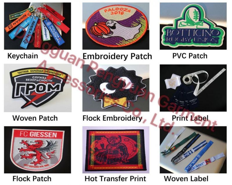 High Quality Factory Customized Embroidery Badge for Clothing Caps Shoes