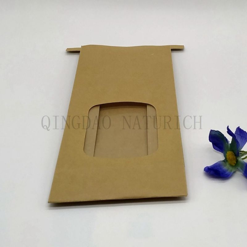 OEM Brown Kraft Square Bottom Paper Bags for Grocery/Grain