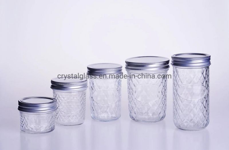 Food Grade 100ml 200ml 300ml 500ml 600ml Smooth Glass Jar Mason Jar with Tin Lid