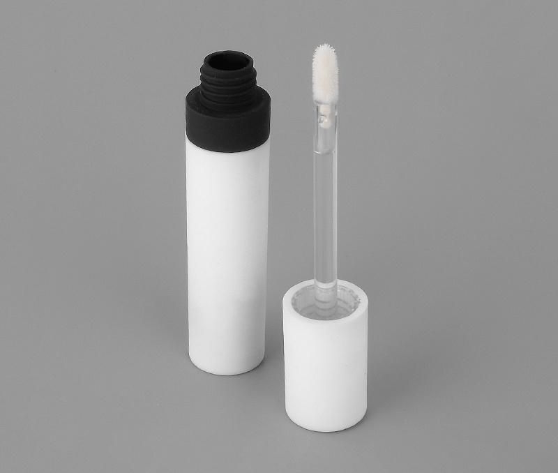 Fashion Hot Sale White 4ml Lip Gloss Tube White Lip Gloss Packaging Custom Packaging Black Top Lip Gloss Tubes with Wands
