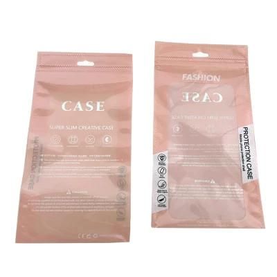 Purple Transparent Sealing Bag Phone Case Packaging Zipper Bags