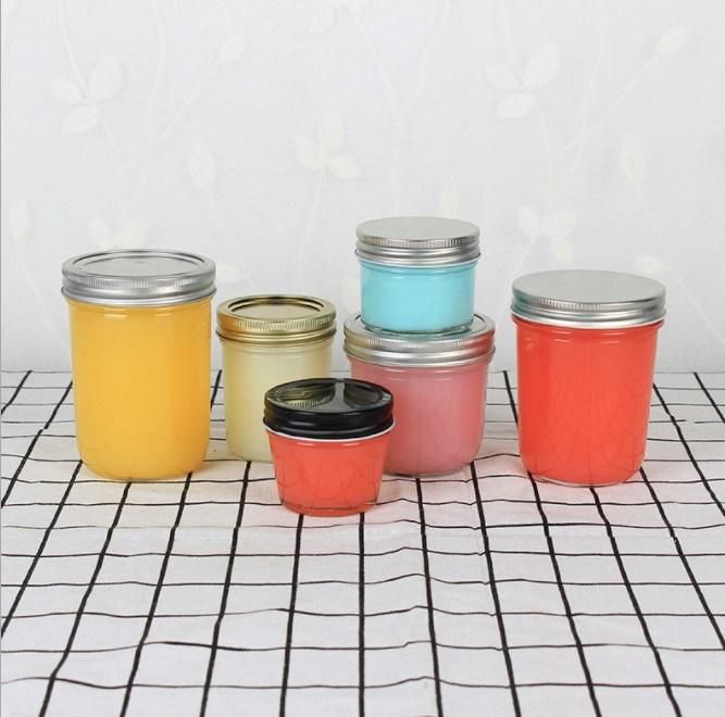 Sample Packing Mini Glass Bottle Honey Mason Jar Caviar Food Storage Glass Jar 80ml