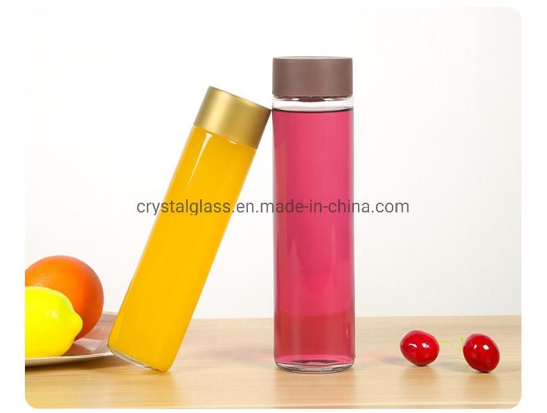 Customize Printing 800ml Voss Cylinder Glass Bottle