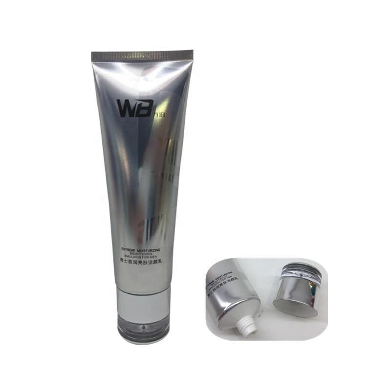 Packaging Cosmetic Tube with Silver Screw Cover for Face Wash