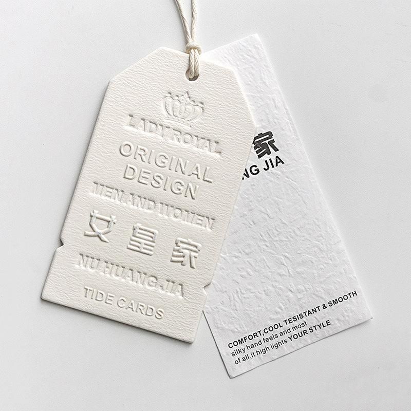 Garment Paper Hang Tags Embossing Paper Tag