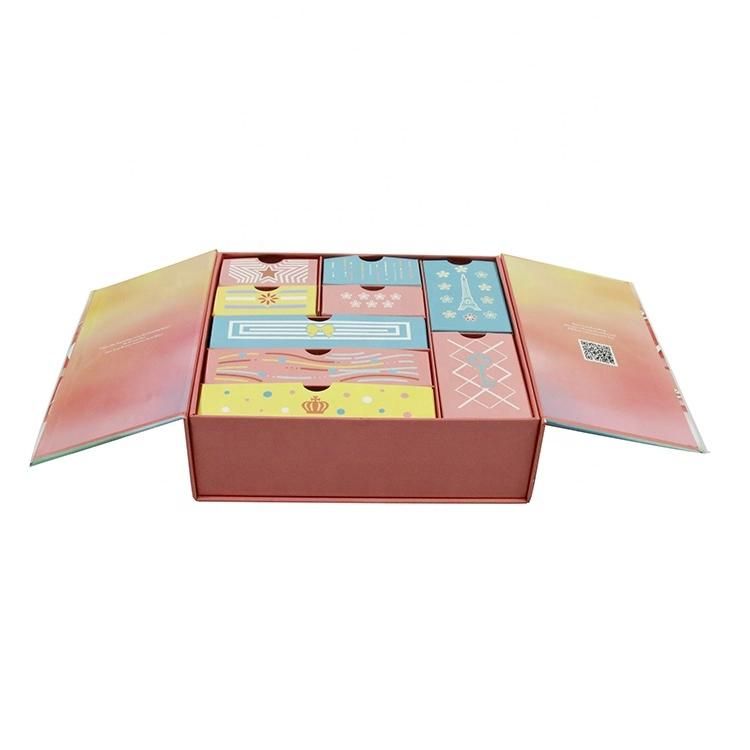 Tea Advent Calendar Cardboard Storage Box with Drawers Advent Calendar